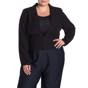CITY CHIC  Black Blazer - Cinched waist 14 NEW